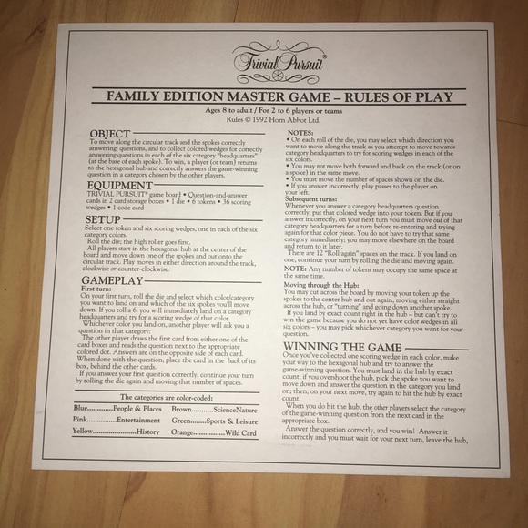 Vintage Complete Game Set of Trivial Pursuit Family Edition Master Game - Picture 10 of 12